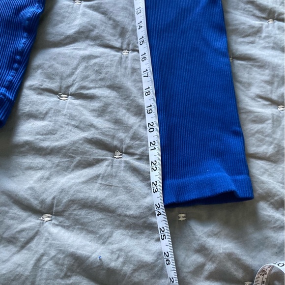 Free People Movement Women's Blue Ribbed Jumpsuit Size M - Picture 10 of 10